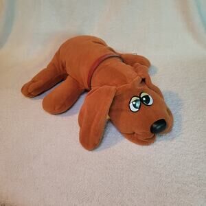 Pound Puppies Tonka 1985 Orangish Brown Dog & Collar Stuffed Plush Toy Vintage